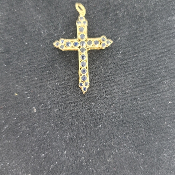 14K Gold & Sapphire Charm Pendant